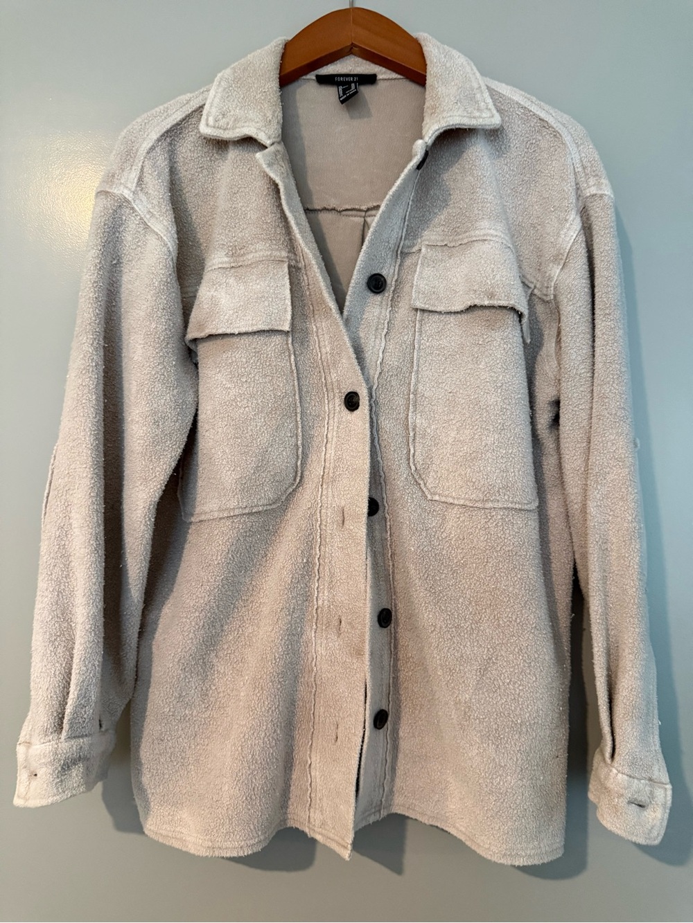 Cozy Shacket in Light Beige